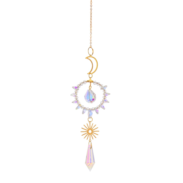 4# moon earrings sunflower pointed bead pendant (20g/30cm)