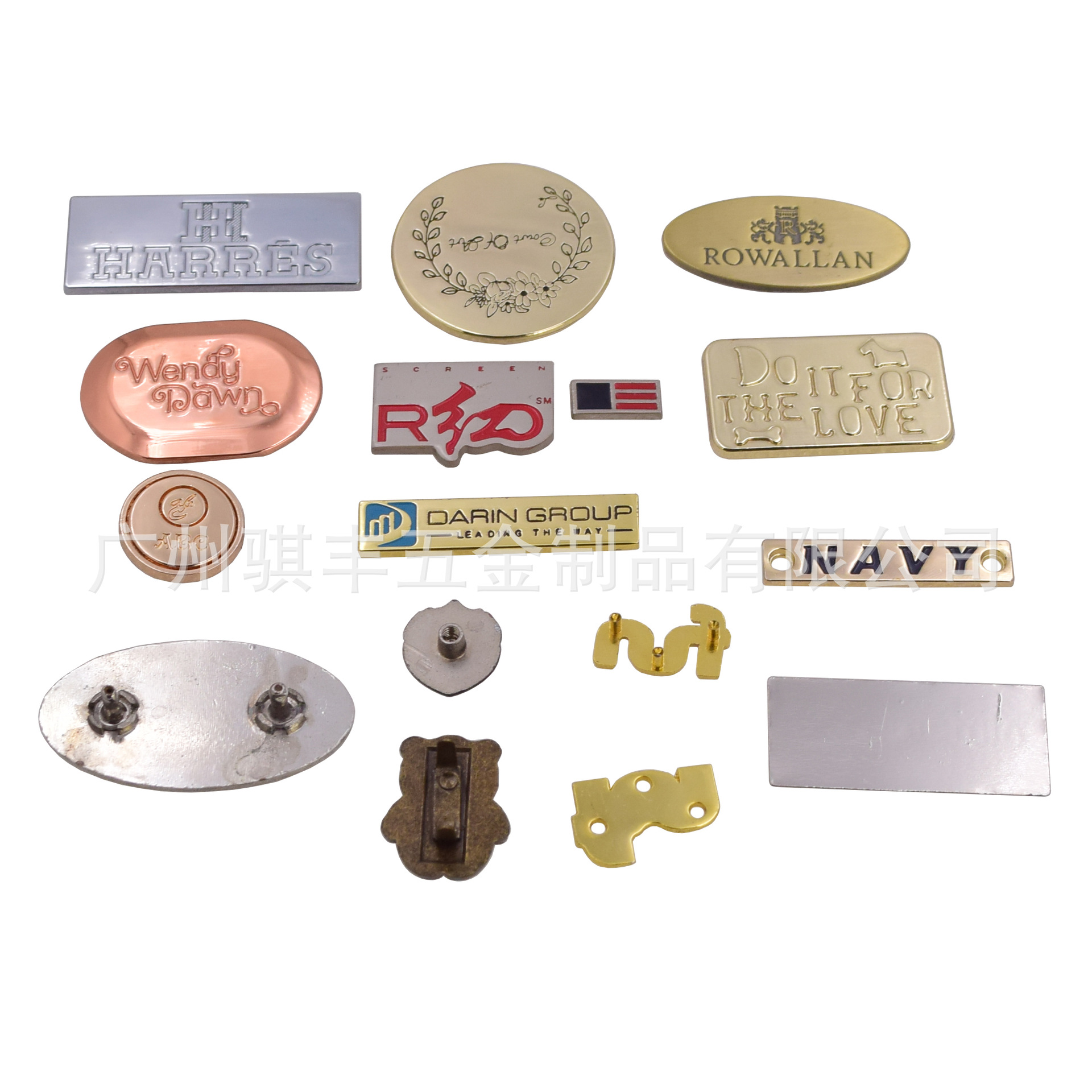 骐丰 箱包五金配件 熊掌标牌  卡通金属铭牌 可按客户要求做货