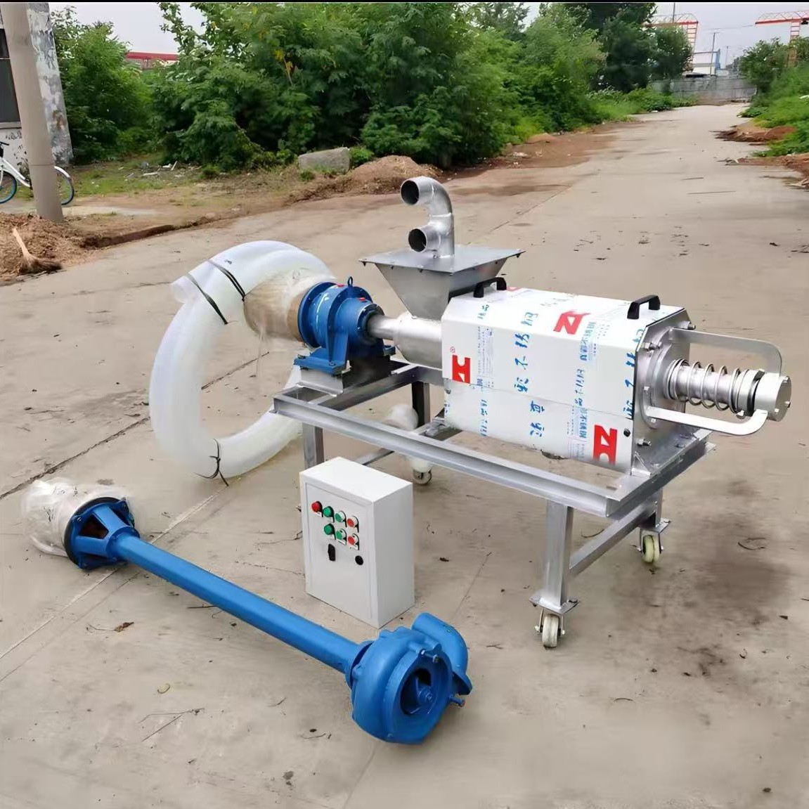 猪粪干湿分离机鸡鸭粪牛粪家禽畜牧粪酒糟红薯渣餐厨垃圾脱水设备