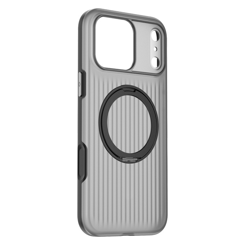 适用iPhone17promax瓦楞手机壳360旋转磁吸支架苹果16肤感保护套|undefined