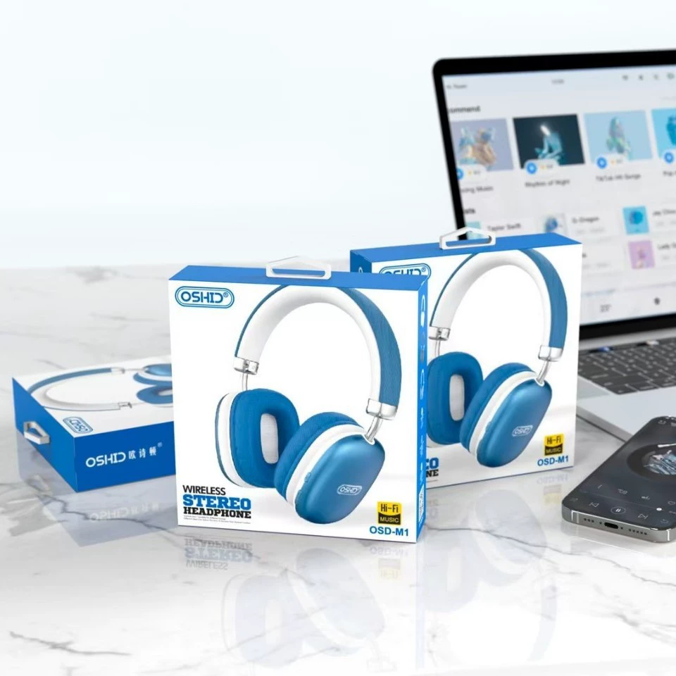 Оголовная Bluetooth гарнитура, беспроводное шумоподавление, звукоизоляция, качество звука, комфортная посадка, складная, Oston M1 стерео