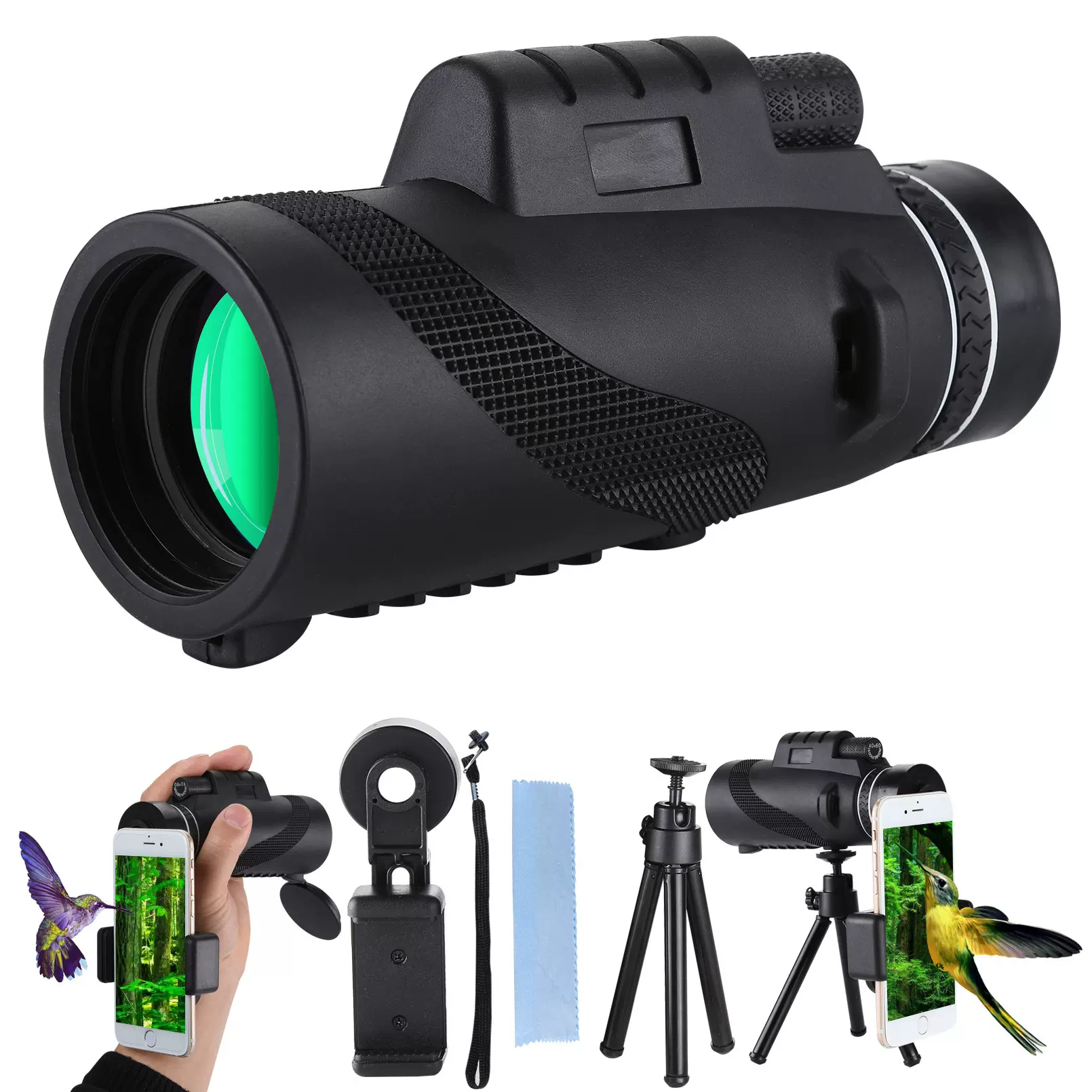 80X100单筒成人儿童户外演唱会高倍高清微光夜视望远镜工厂批发