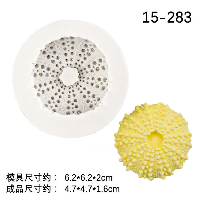 Molde de silicona de concha de concha de concha de concha marina de la serie Ocean Molde de horneado de fondant de vida marina