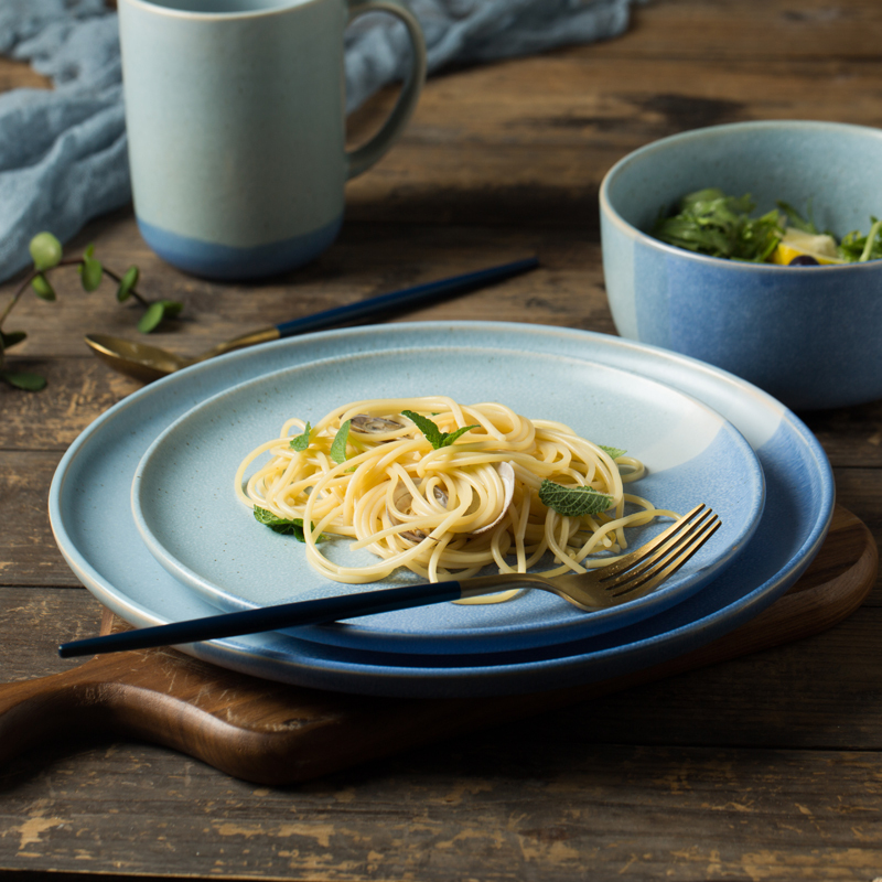 Micro-leisure Creative Nordic Impression Plate INS Steak Western Food Plate Salah Bowl Flat Plate Household Dish Soup Bowl Mug