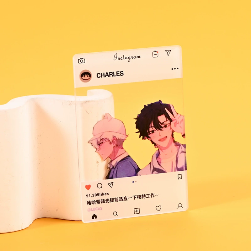 Настройка акриловой открытки ins anime star периферийные игровые персонажи прозрачная коллекция памятных открыток на заказ