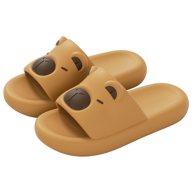 Chinelo infantil Capybara para meninos, modelo 2026 de alta qualidade para o verão, sandálias antiderrapantes para banho em casa, chinelos para meninas._voghion.com