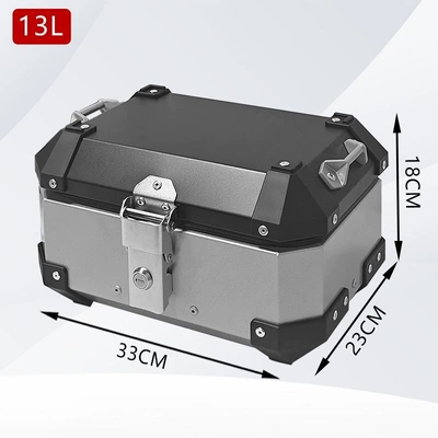Motorcycle trunk: Electric vehicle mini 581013 - 13l-flat-silver-luxury-lining