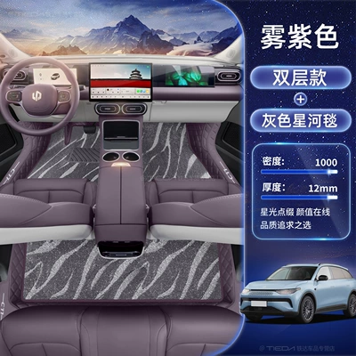 C11 Floor Mats, Full-Coverage Floor Mats, Modelə uyğun ayaqaltı - zero-running-c11-mist-purple-gray-galaxy-blanket