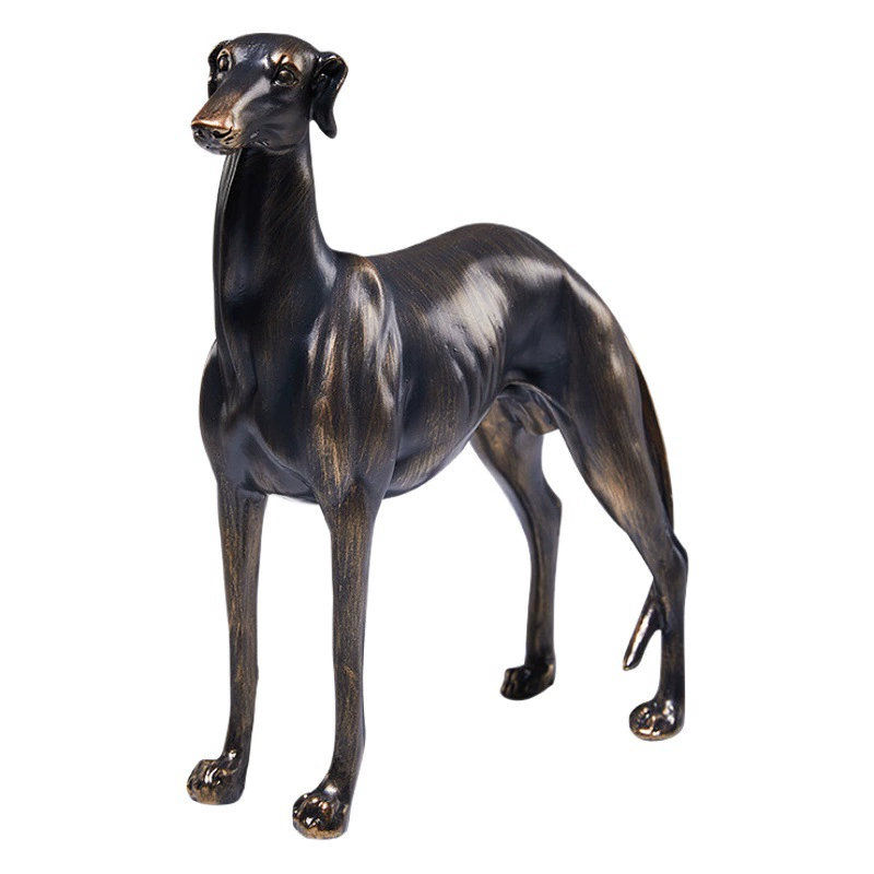 Новая имитация животных украшений для трансграничной электронной коммерции, имитация бронзовой модели собаки, украшение для гостиной, кабинета, прихожей, дома