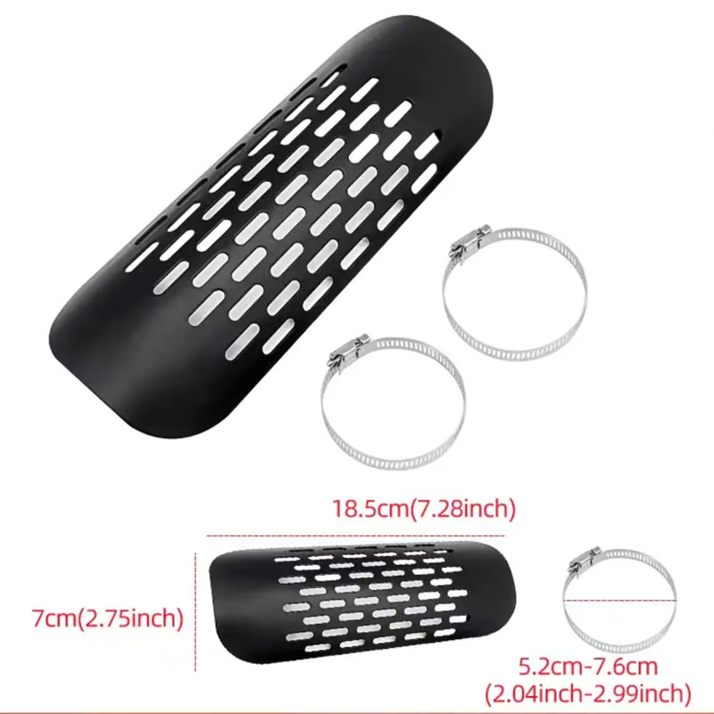 Motorcycle Modified Exhaust Pipe Mesh Hollow Stainless Steel Clamp Decorative Cover