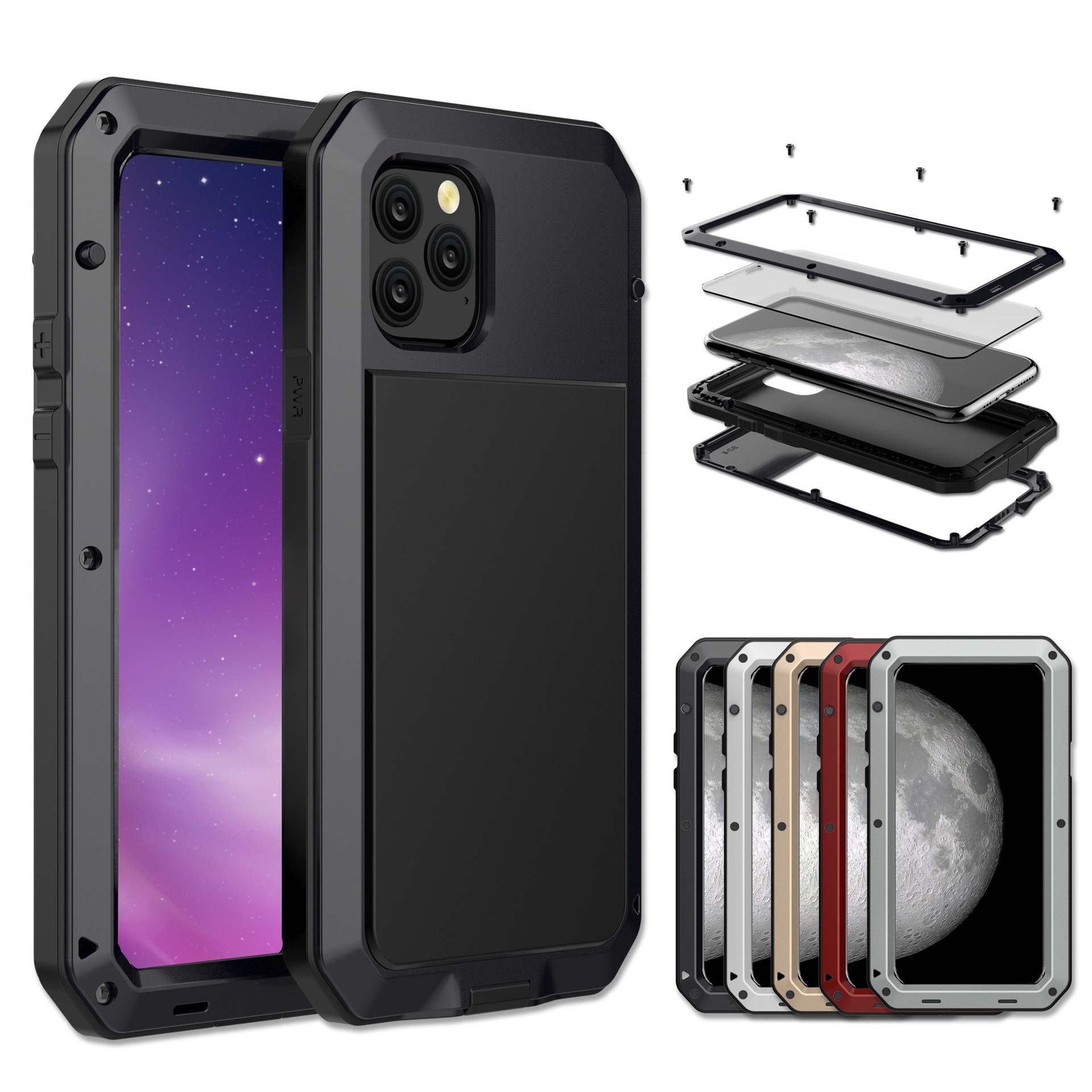 Shockproof Metal Phone Case For Iphone 17 Pro Protective Cover_voghion.com