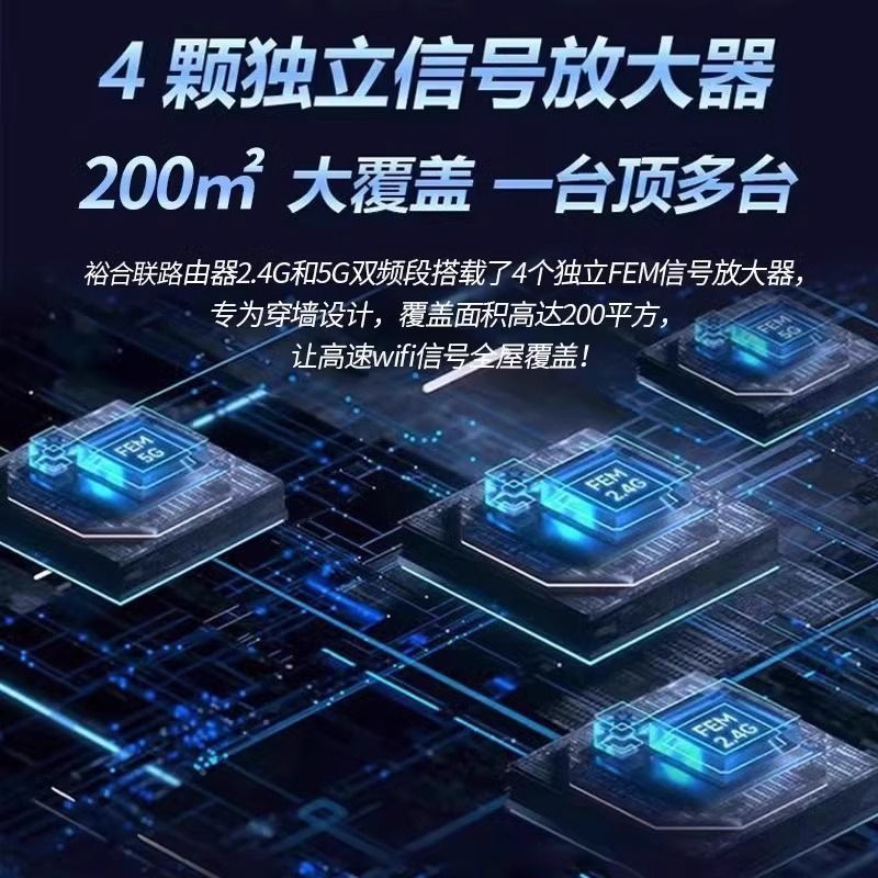 Router doméstico de alta velocidad Gigabit a través de la pared Wang Da tipo de hogar 5G de doble banda de fibra óptica de banda ancha toda la casa cobertura wifi inalámbrica