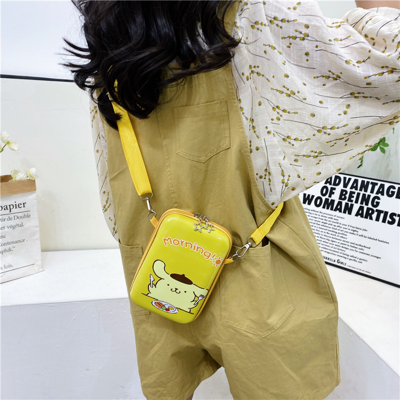 Lindo viaje de los niños de dibujos animados cambio pequeño bolso femenino nuevo teléfono móvil bolso bebé hombro crossbody bolsa de almacenamiento de moda