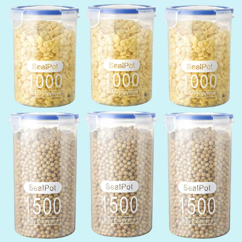 Пластиковый герметичный контейнер для хранения пищевых продуктов, контейнер для хранения зерна, кухонный холодильник для закусок 2M