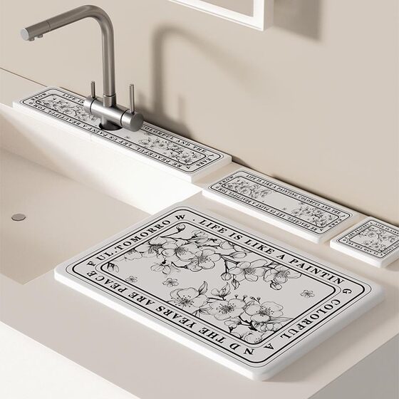 [a generation of hair] hard diatom mud faucet absorbent pad hotel bathroom hand washing and draining pad toilet