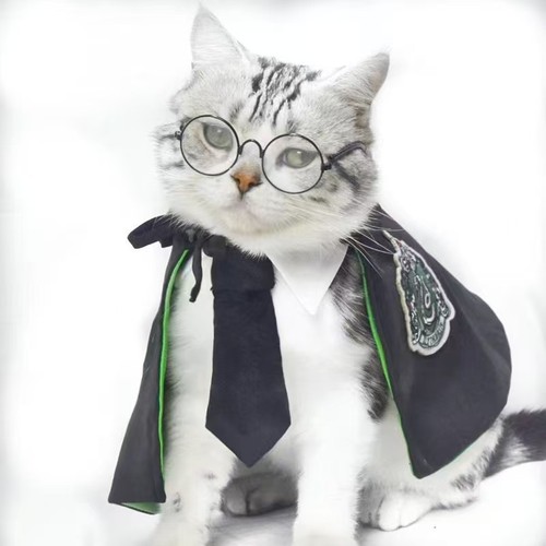 Cat Pet Dog Harry Potter Magic Cape College Cloak Small Dog Scarf Halloween Cape