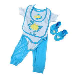 Cross-border hot 22-23 inch rebirth doll boy suit simulation baby doll accessories crab bib
