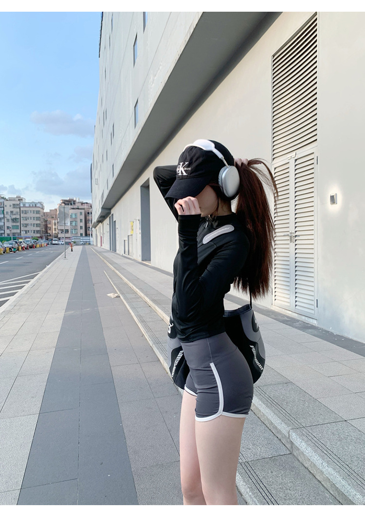 Thickened Warm Pilates Yoga Suit Women's Sports Fitness Top Fitness Suit Women's_desvips.com