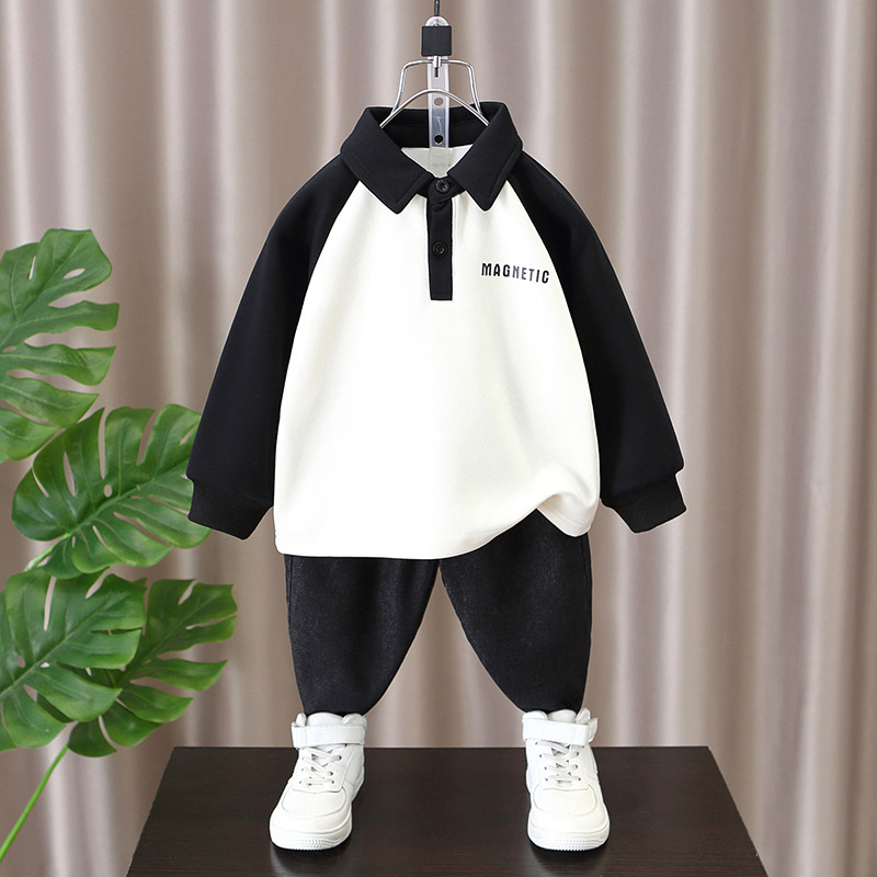 Children's Spring Outwear, Boys' Hoodie, 2024 New Style, Stylish Boy College Style Top, Trendy Children's POLO Shirt for Spring and Autumn