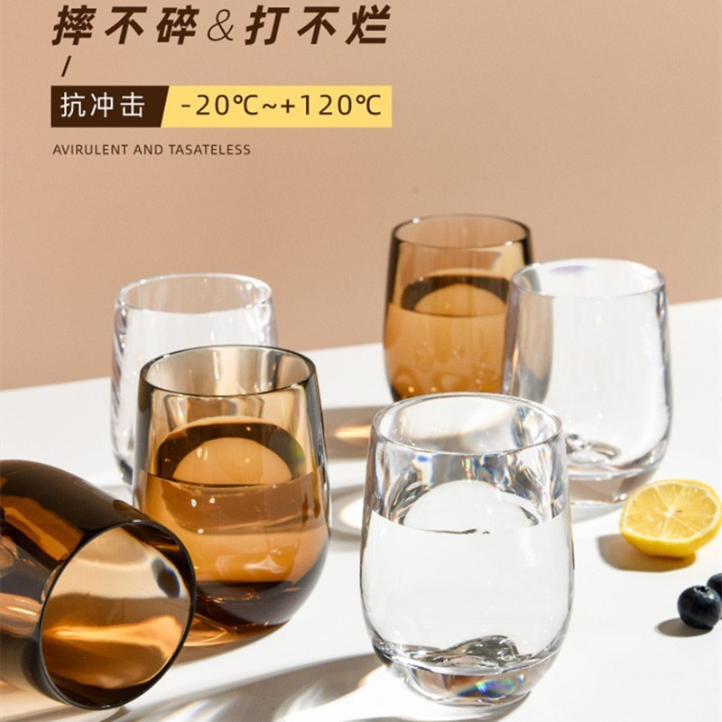 간단한 물 컵 주스 음료 컵 플라스틱 투명 찻잔 칵테일 컵 맥주 컵 위스키 컵 외국 와인 컵