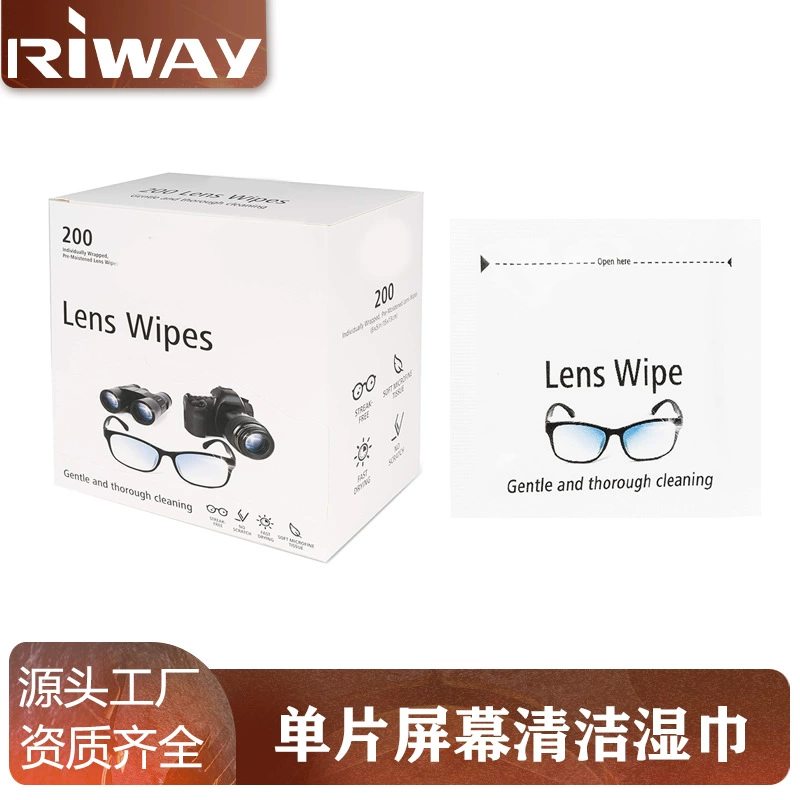 Завод-производитель популярных одноразовых салфеток для чистки стеклянных очков с цельным экраном