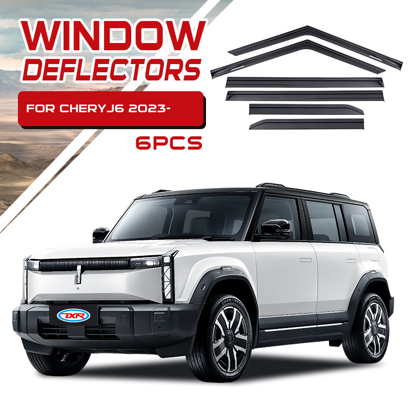 Aplicable icar03 ventana de coche ceja de lluvia parasol especial protección para el sol Chery Jaecoo J6 visor de ventana