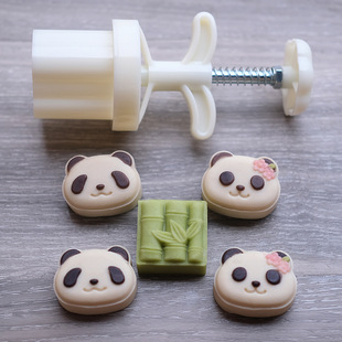 25g 50g Panda Flower pastry mold hand-pressed bamboo leaf moon cake mold