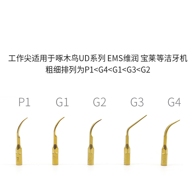 Dental limpiador de dientes ultrasónico punta de trabajo limpiador de dientes cabeza de corte G1P1 limpiador de dientes aguja cabeza de corte punta de trabajo image 5