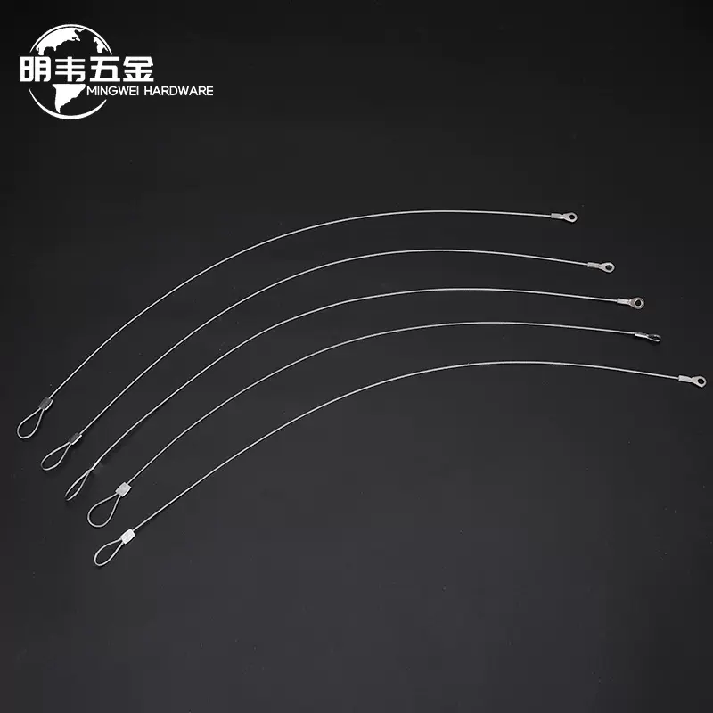 生产批发灯饰配件 led安全绳防掉绳灯具安全吊绳 端子钢丝绳