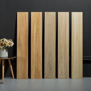 Wood Grain Tiles 200X1200 Ceramic Tiles Imitation Solid Wood Bedroom Balcony Wood Grain Floor Tiles Living Room Floor Tiles Outdoor Wear-Resistant