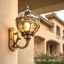 美式户外防水壁灯过道大门别墅庭院灯高亮压铸铝灯体led灯