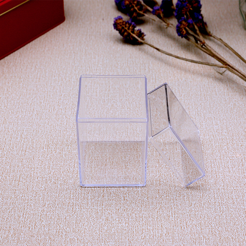 学生礼品盒塑料收纳盒67*67*117MM   正方形配件包装盒透明塑料盒