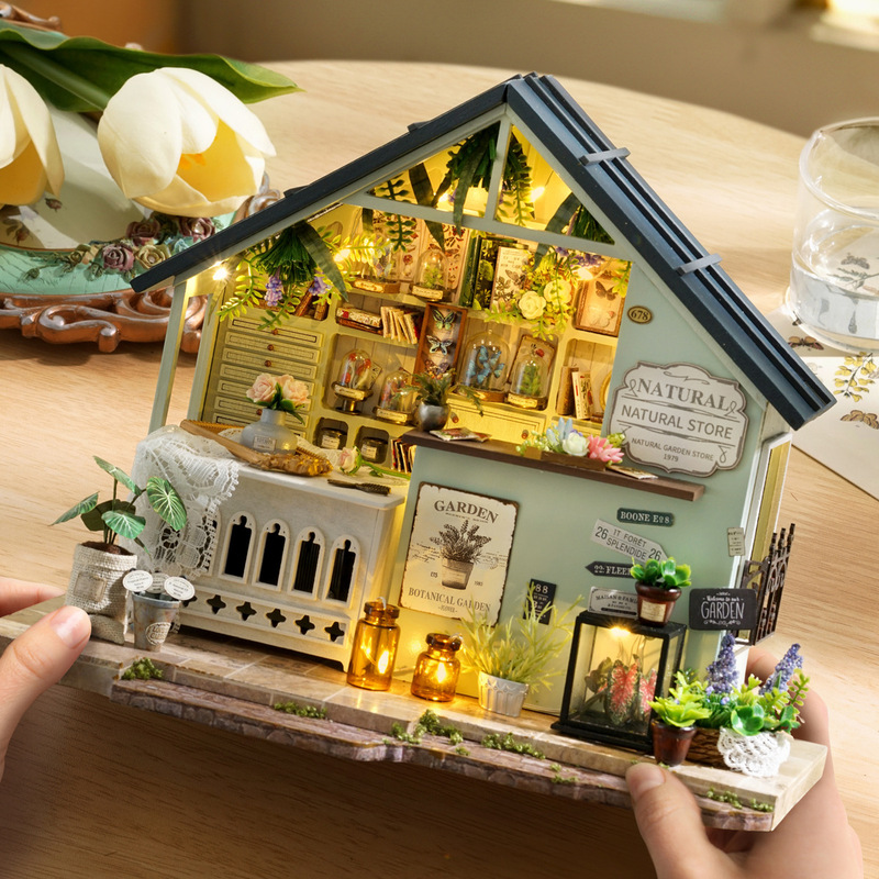 miniature diy cabin landscaping three-dimensional cabin handmade house building model assembled toy birthday gift miniature diy cabin landscaping three-dimensional cabin handmade house building model assembled toy birthday gift