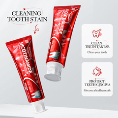 全英文BIOAOUA煙酰胺去黃牙膏 深層清潔固齒護齦牙膏跨境外貿批發