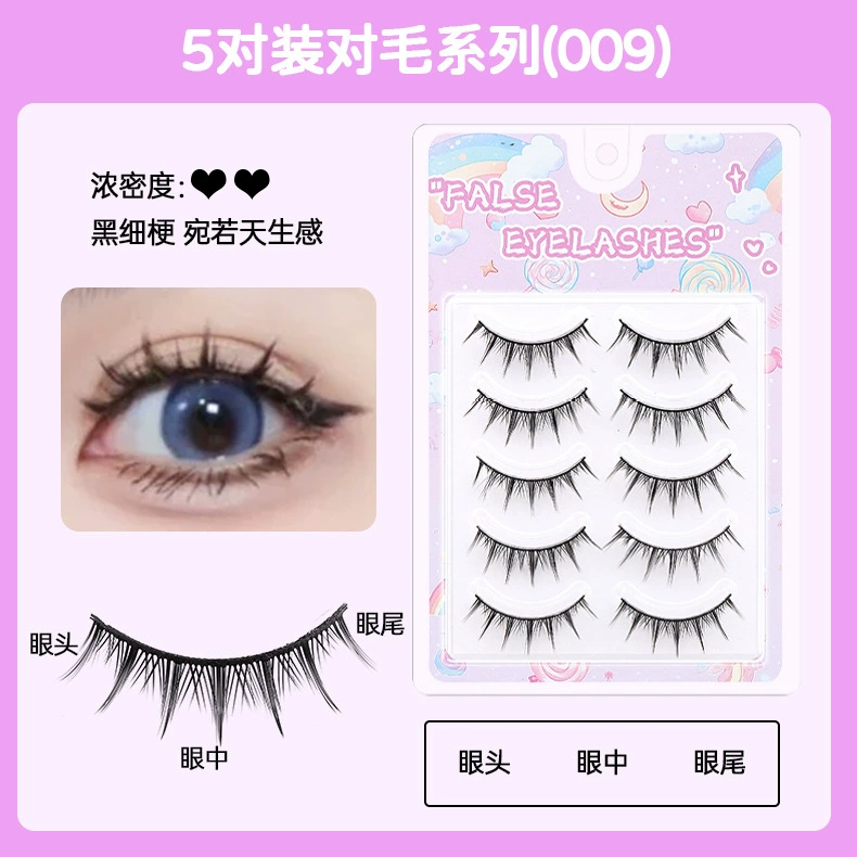 Transparent false eyelashes, comics for eyelashes, 5 pair
