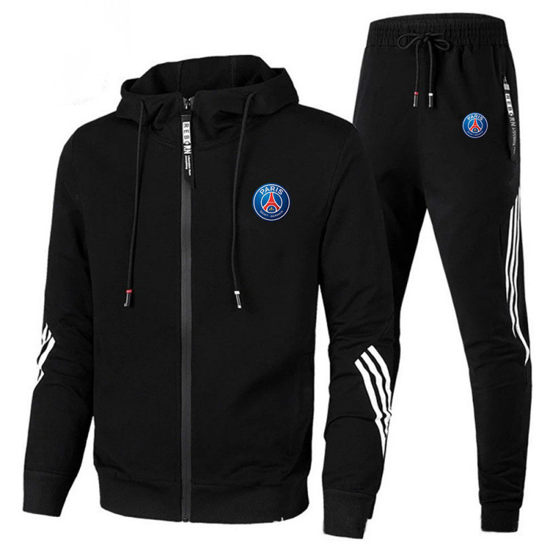 Cross-Border New Spring and Autumn Sweatshirt Set for Men, Long Pants, Youth Casual Running Three-Stripe Sports Suit Cross-Border New Spring and Autumn Sweatshirt Set for Men, Long Pants, Youth Casual Running Three-Stripe Sports Suit