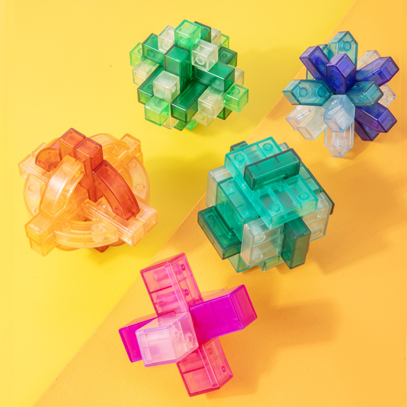 Juego completo de anillos intelectuales de marea nacional, bloques de construcción de espiga y espiga, estudiantes, adultos y niños, desbloquean juguetes educativos, cerraduras Luban, cerraduras Kongming