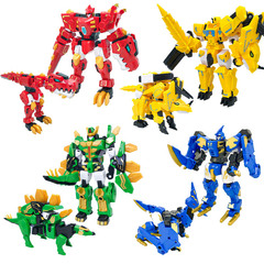 X2 Heart-Charm Dragon Battle Vehicle: The Four-in-One Robot Transformation – Dragon Armor Toy Dinosaur for Boys, T. Rex vs. King Kong