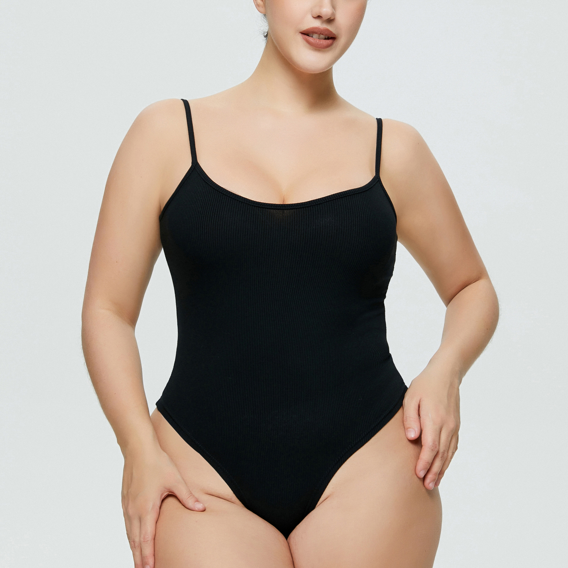 Comercio exterior europeo y americano más tamaño de las mujeres sexy triángulo mono hilo con cuello en V Sling mono femenino image 8
