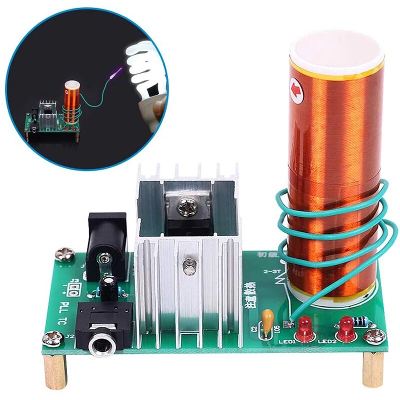 Mini Tesla coil DIY spare parts air transmission arc magic props plasma arc ignition Mini Tesla coil DIY spare parts air transmission arc magic props plasma arc ignition