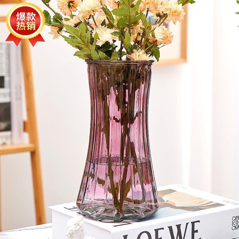 Luz al por mayor lujo creativo oro florero flores arreglo floral Rosa bambú rico rábano verde hidropónico decoración de escritorio