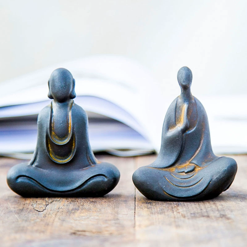 Новый китайский национальный стиль, без лица—статуя Будды, Zen декоративное исследование, обучение, чайная чашка, хэндмрафт из чугуна, домашнее убранство