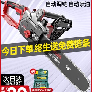 Delixi Electric Chainsaw for Home Use, Small Handheld Plug-In 220V Electric Chain Saw for Logging and Wood Cutting
