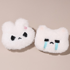 哭泣兔甜心兔兔子毛絨掛件學生書包包裝飾掛鏈超萌鑰匙扣玩偶公仔