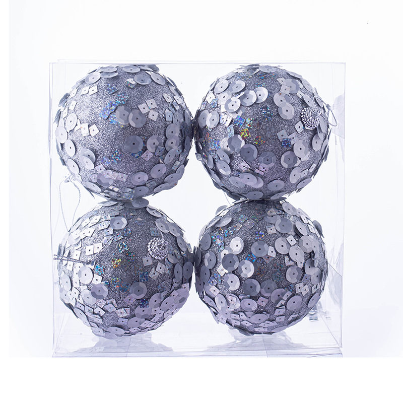 Árbol de navidad de plata suministros de navidad 10CM de espuma de navidad bola de navidad decoración del hogar colgante festival bola colgante de BRICOLAJE colgante