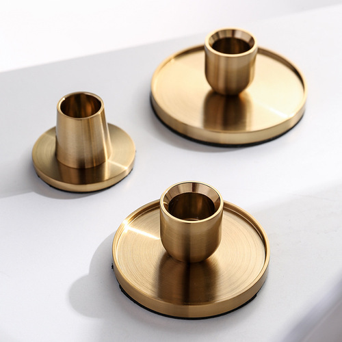 Cross-border Amazon candle holder wholesale metal black candle holder decoration home living room craft wedding decoration