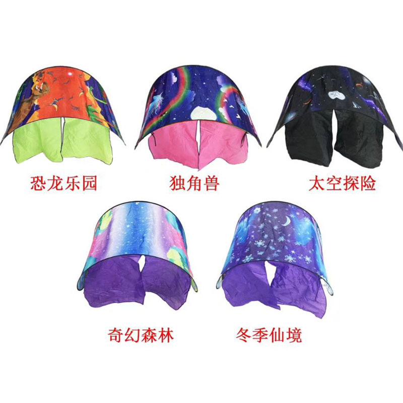 Cross-Border Kidsren's Foldableing 3D Digital Printing Tent Starry Sky Tents Dream Tent Indoor Bed Kidsren's Mosquito Net