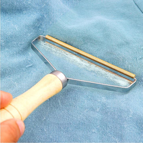 Manual De-fuzzing Coat Remover, Wooden Handle Fabric De-fuzzing Tool, Household De-fuzzing Tool, Pet Hair Remover, Fabric Hair Remover