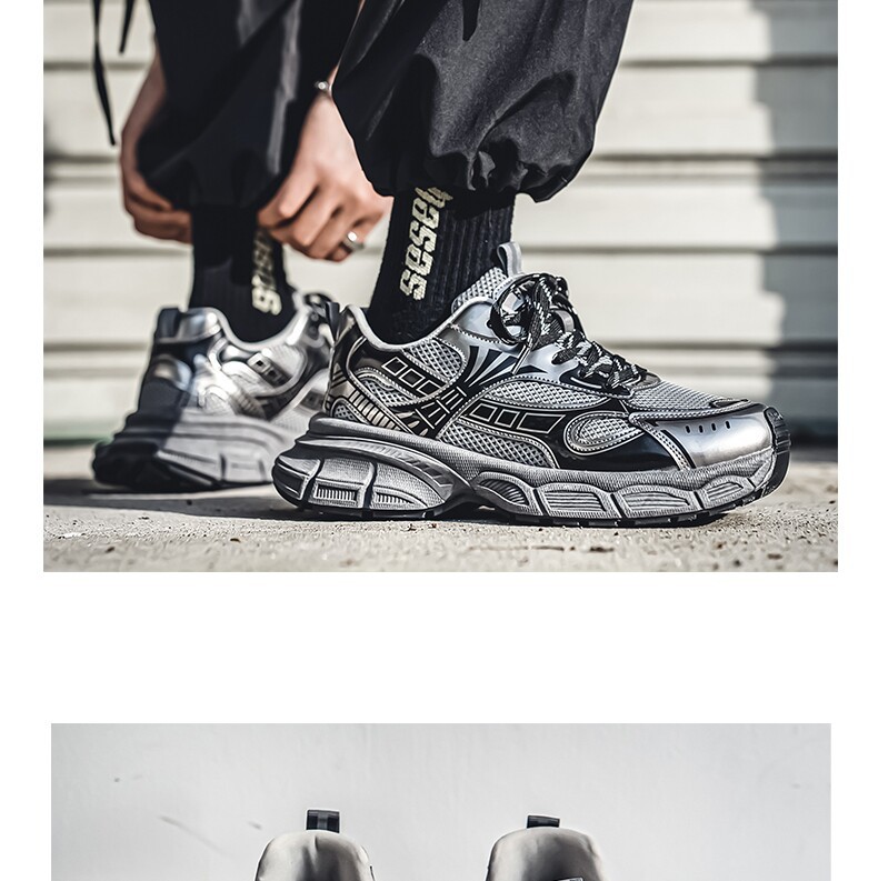 Men's Summer Mesh Breathable Sneakers For Teenagers, Casual Running With Height-increasing Design, Featuring A High-end_vogvips.com