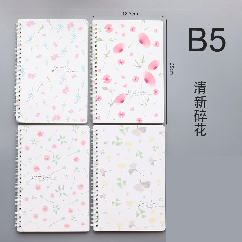 Cuaderno de notas de bobina b5 de color real simple en espiral de viento lindo dibujo animado a5 libro panda capibara